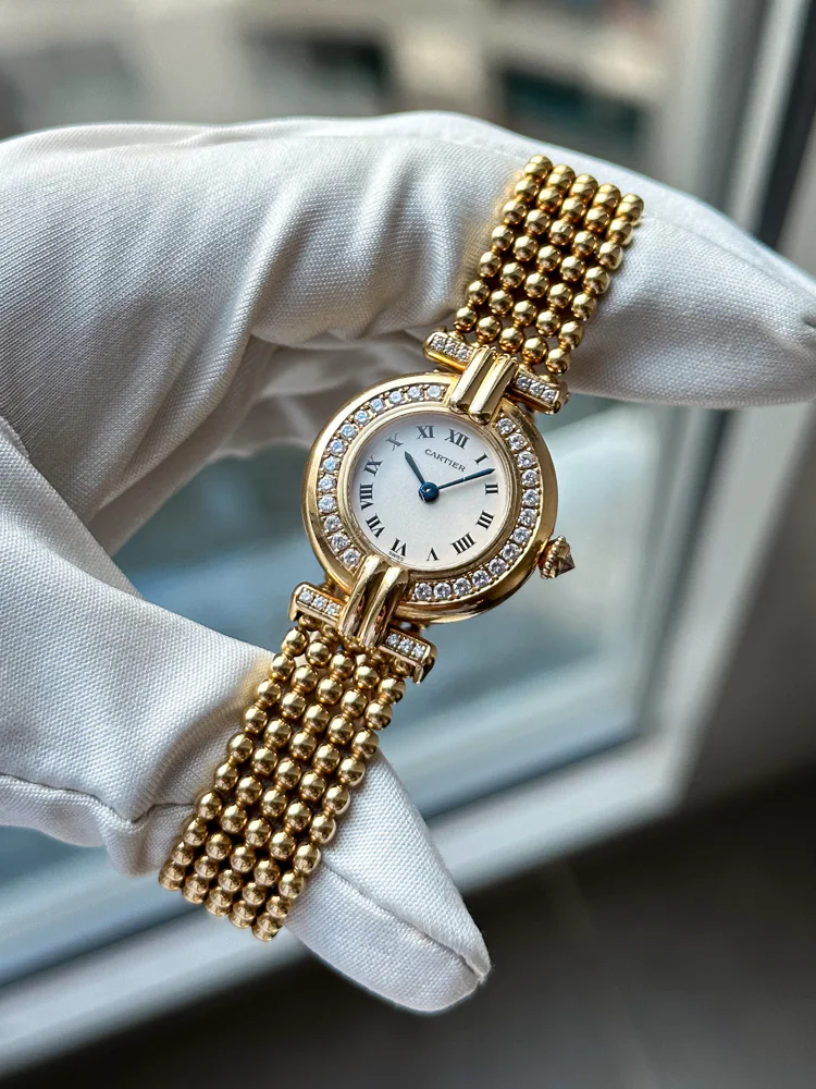Cartier Colisee Yellow Gold Diamond Bezel